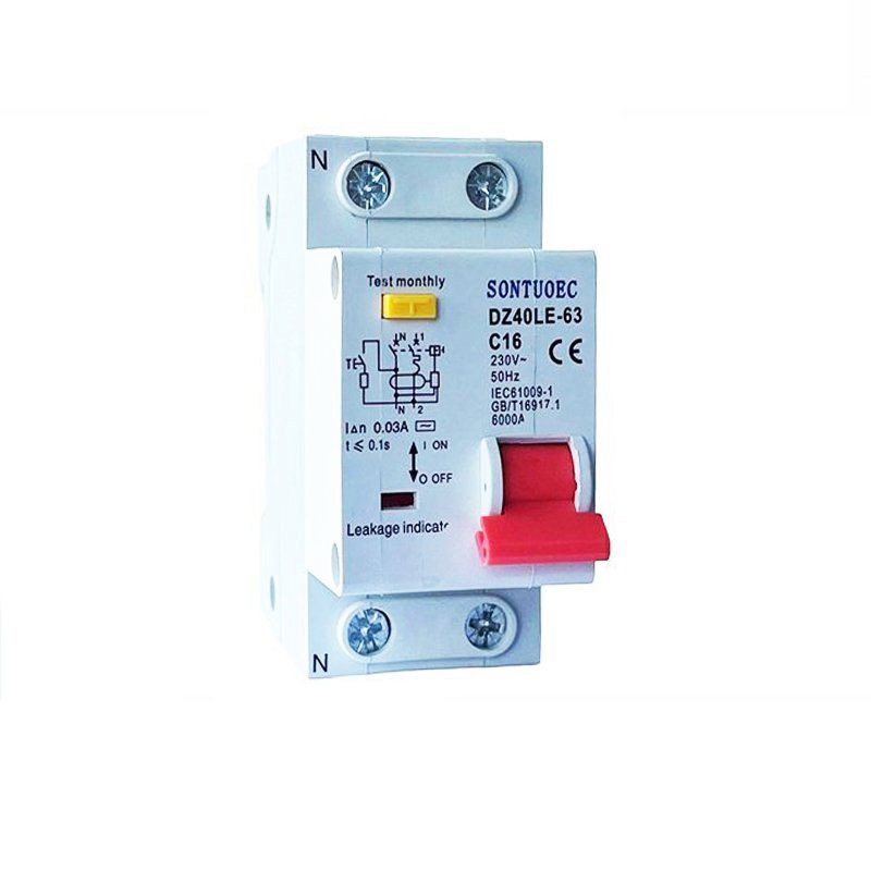 Interruttore residuo 2p 1p+n con protezione eccessiva