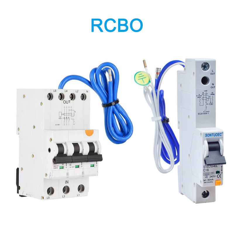 6KA 3p+N Interruttore di perdite A (AC) Tipo RCBO con cavo