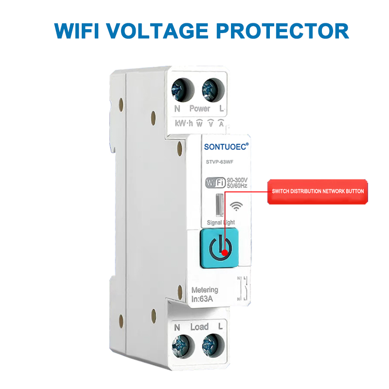 Tipo di binario intelligente Protettore di tensione WiFi