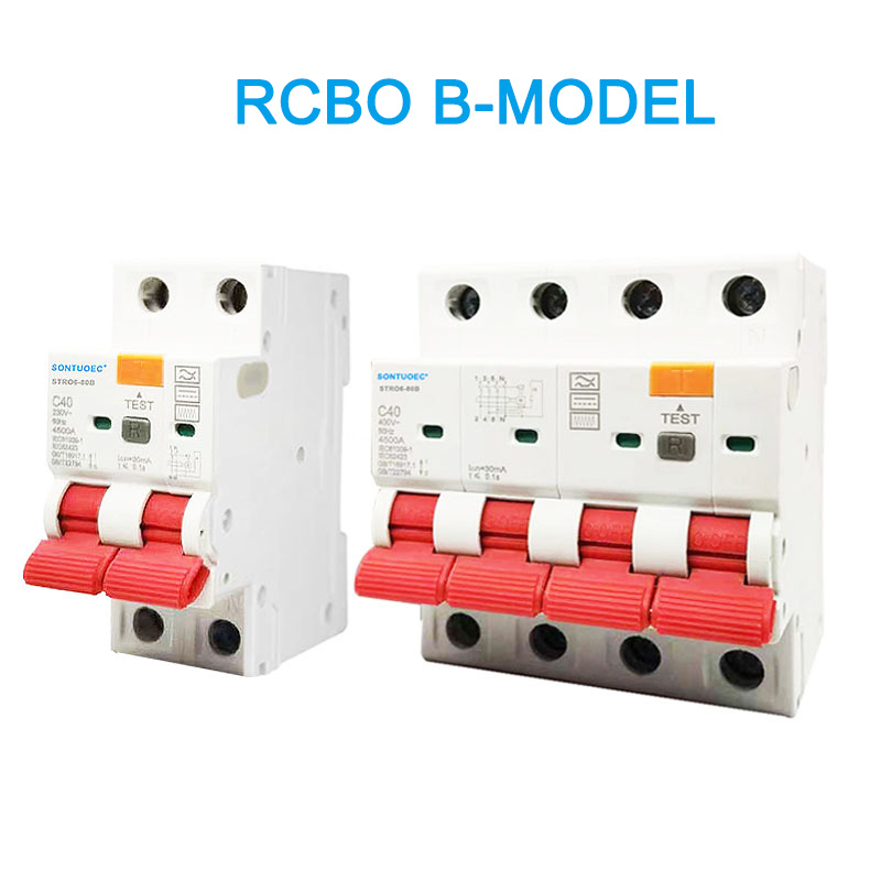 RCBO B Modello 2P 4P Interruttore di corrente residua